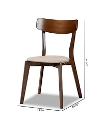 Iora Mid-Century Modern Transitional Fabric Upholstered 4 Piece Dining Chair Set