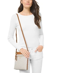 Logo Jet Set Charm Small North South Flat Crossbody