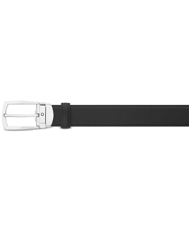 Montblanc Men's Westside Trapeze Buckle Leather Belt