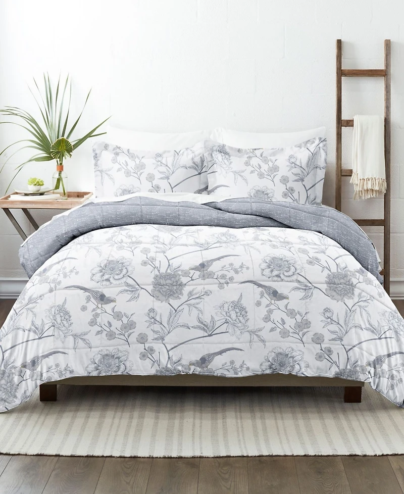 ienjoy Home Molly Botanicals Reversible 3-Pc. Comforter Set, King/California King