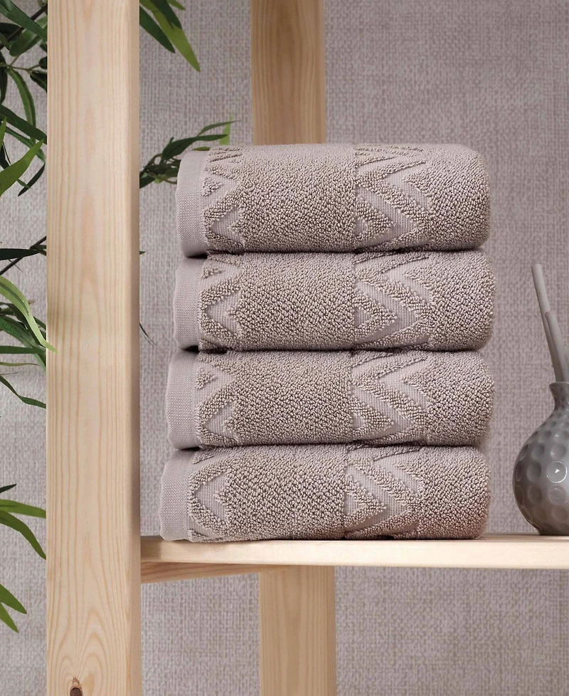Ozan Premium Home Turkish Cotton Sovrano Collection Luxury 4-Pc. Hand Towel Set