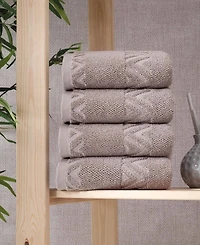 Ozan Premium Home Turkish Cotton Sovrano Collection Luxury 4-Pc. Hand Towel Set