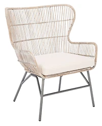 Lenu Rattan Accent Chair with Cushion