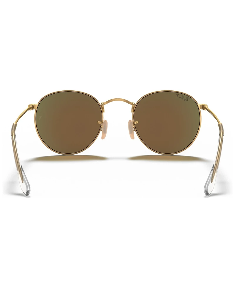 Ray-Ban Polarized Sunglasses, RB3447 Round Flash Lenses