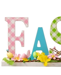 Glitzhome 16''L Wooden "Easter" Table Decor
