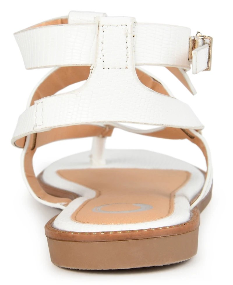 Journee Collection Women's Tangie Ankle Strap Flat Sandals