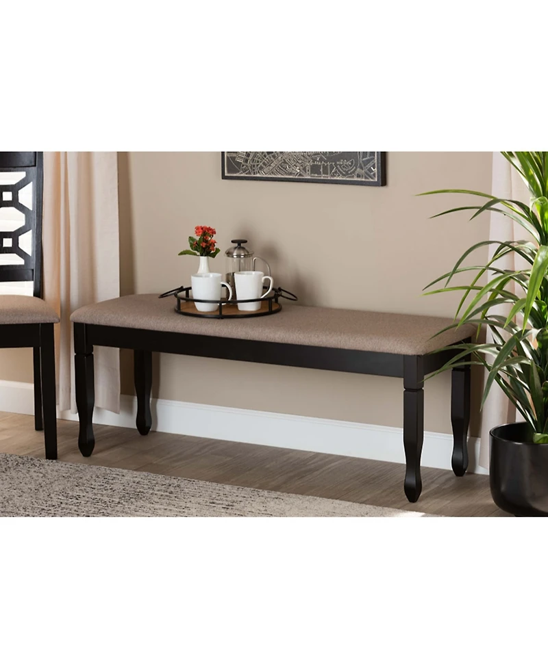 Corey Modern and Contemporary Fabric Upholstered Dining Bench