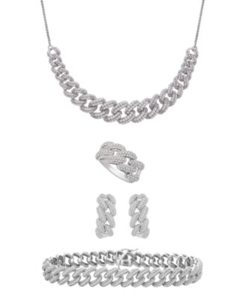 Wrapped In Love Diamond Chain Link Jewelry Collection In Sterling Silver Created For Macys
