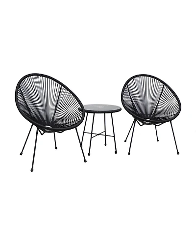 Sassio 3 Piece Conversation Patio Set