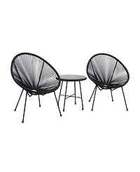 Sassio 3 Piece Conversation Patio Set