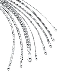16" Mirror Link Chain (1-1/2mm) in 14K White or Rose Gold