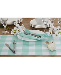 Saro Lifestyle Buffalo Plaid Cotton Blend Table Runner, 72" x 16"
