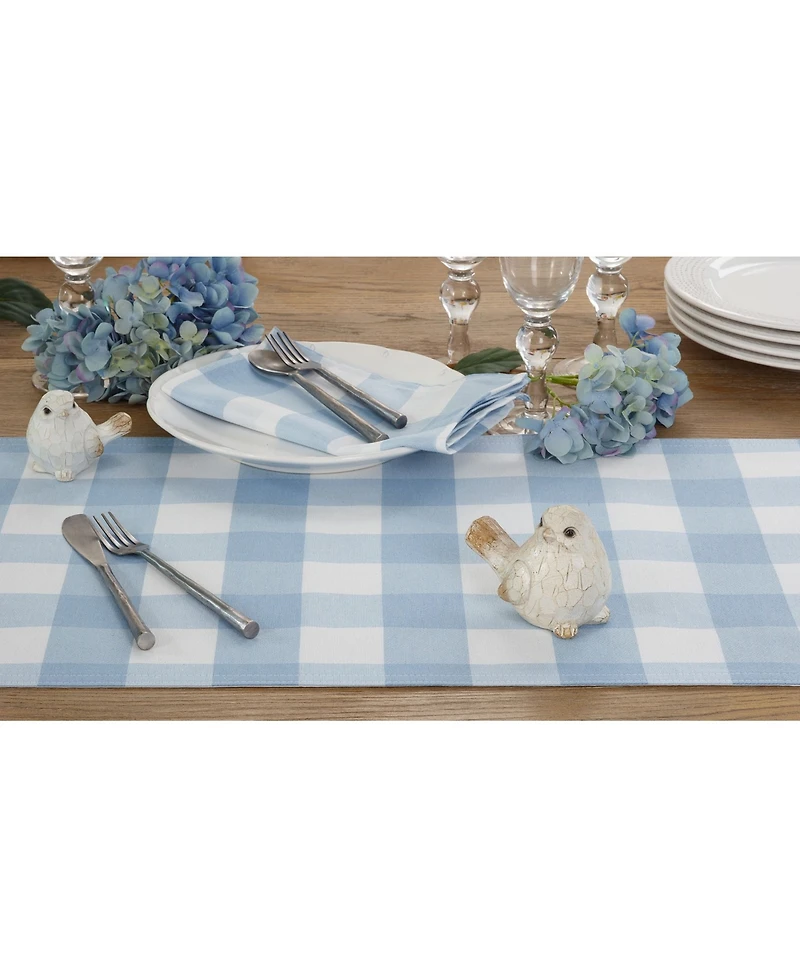 Saro Lifestyle Buffalo Plaid Cotton Blend Table Runner, 72" x 16"