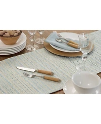 Saro Lifestyle Woven Table Runner with Line Design, 72" x 16"