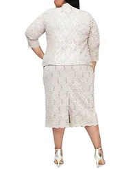 Sl Fashions Plus 2-Pc. Lace Jacket & Sheath Dress Set