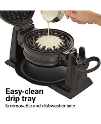 Hamilton Beach Nonstick Rotating Double Belgian Waffle Maker