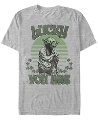 Fifth Sun Men's Lucky is Yoda Short Sleeve Crew T-shirt