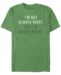 Fifth Sun Men's Never Wrong Short Sleeve Crew T-shirt