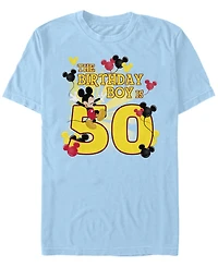 Fifth Sun Men's Mickey Birthday 50 Short Sleeve Crew T-shirt