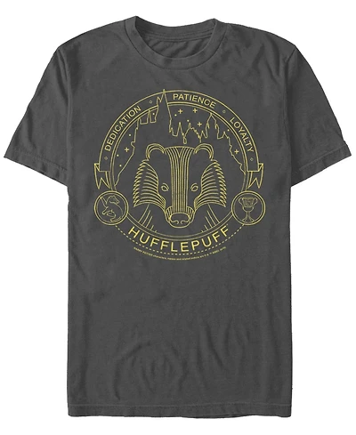 Fifth Sun Men's Hufflepuff Symbol Short Sleeve Crew T-shirt