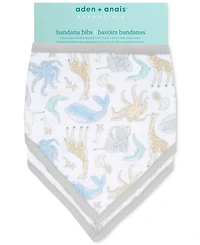 aden by aden + anais Baby Boys or Baby Girls Bandana Bibs, Pack of 2