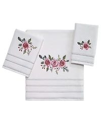 Avanti Spring Garden Peony Embroidered Cotton Bath Towel, 27" x 52"