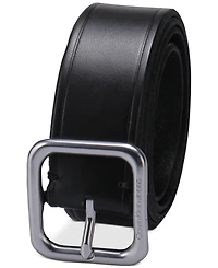 Calvin Klein Women's Square Center Bar Buckle Casual Leather Belt