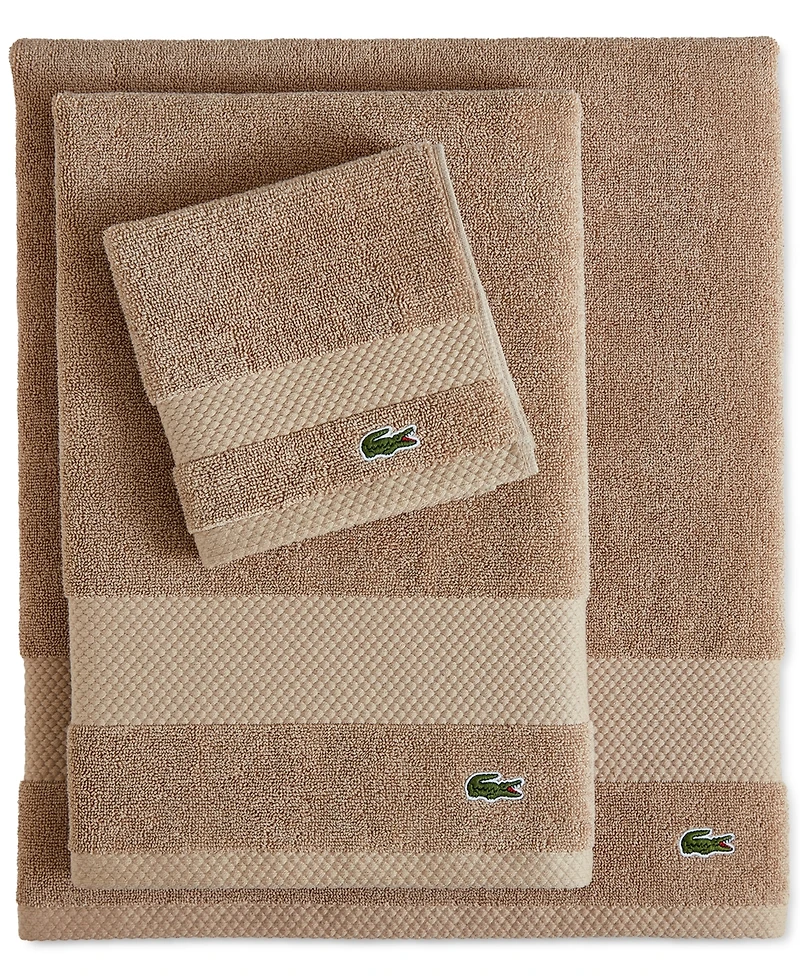 Lacoste Home Heritage Anti-Microbial Supima Cotton Bath Towel, 30" x 54"