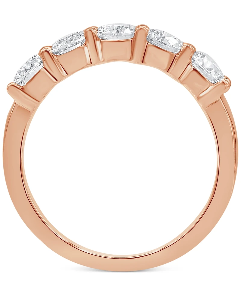 Diamond 5 Stone Band (1 1/2 ct. t.w.) 14k White Gold
