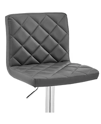 Duval Adjustable Faux Leather Swivel Bar Stool