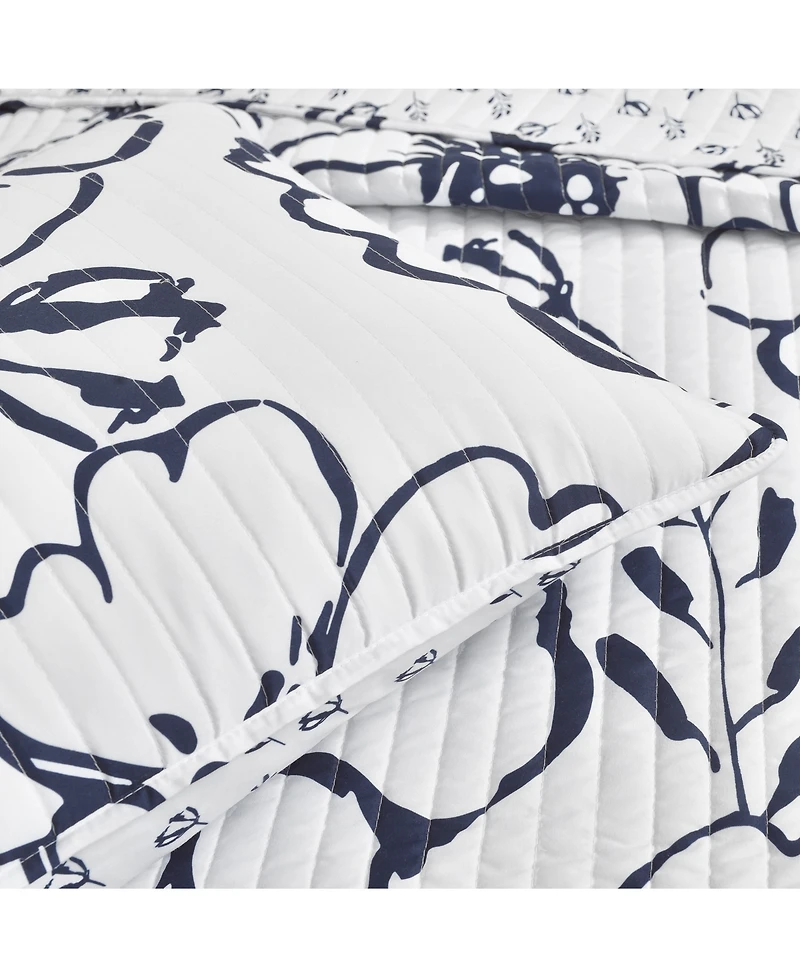 Lush Decor Scandinavian Floral 3 Piece Quilt Set, King