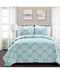 Lush Decor Leah 3 Piece Quilt Set, King