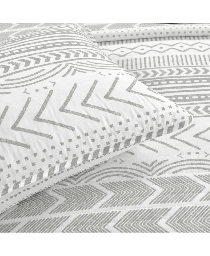 Lush Decor Hygge Geo 3 Piece Quilt Set, King