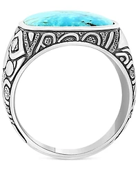 Effy Men's Turquoise Eagle Ring in Sterling Silver