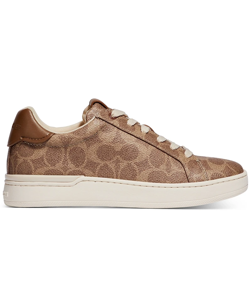 Coach Women's Lowline Lace Up Low Top Signature Sneakers