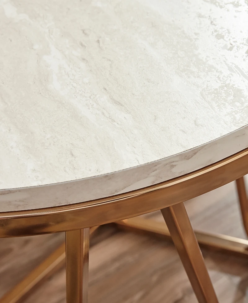 Lunia Faux Stone Round Coffee Table