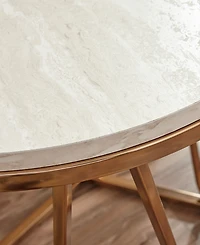 Lunia Faux Stone Round Coffee Table