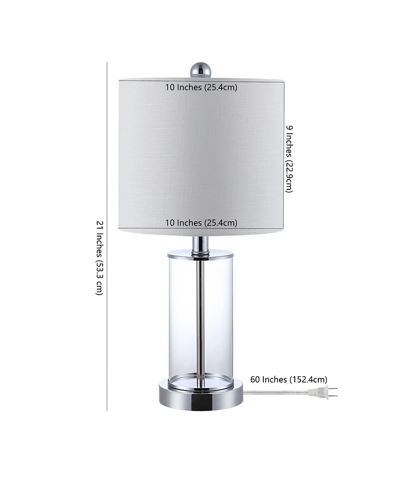 Abner Glass Modern Contemporary Usb Charging Led Table Lamp
