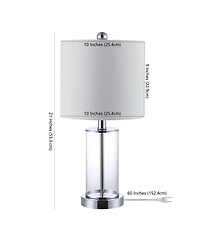 Abner Glass Modern Contemporary Usb Charging Led Table Lamp