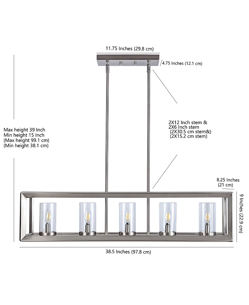 Anna Linear 5-Light Led Pendant