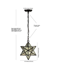 Stella Moravian Star Glass Led Pendant