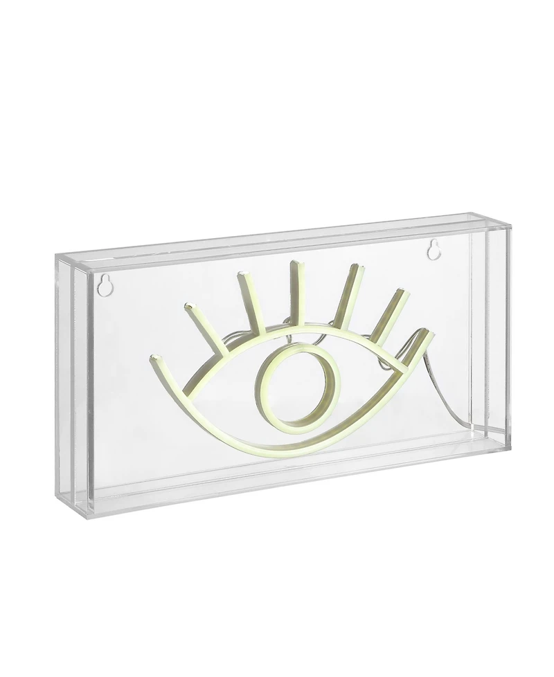 Eye Contemporary Glam Acrylic Box Usb Operated Led Neon Light