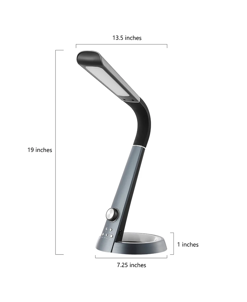 Milton Aluminum Contemporary Minimalist Adjustable Head Dimmable Usb Charging Led Task Lamp
