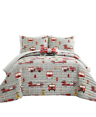 Lush Decor Kids Fire Truck 4-Pc. Quilt Set, Full/Queen