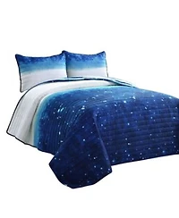 Lush Decor Kids Space Star Ombre Quilt Sets