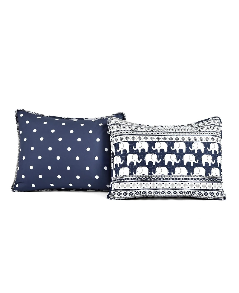 Lush Decor Kids Elephant Stripe 5 Piece Quilt Set, Twin/Twin Xl