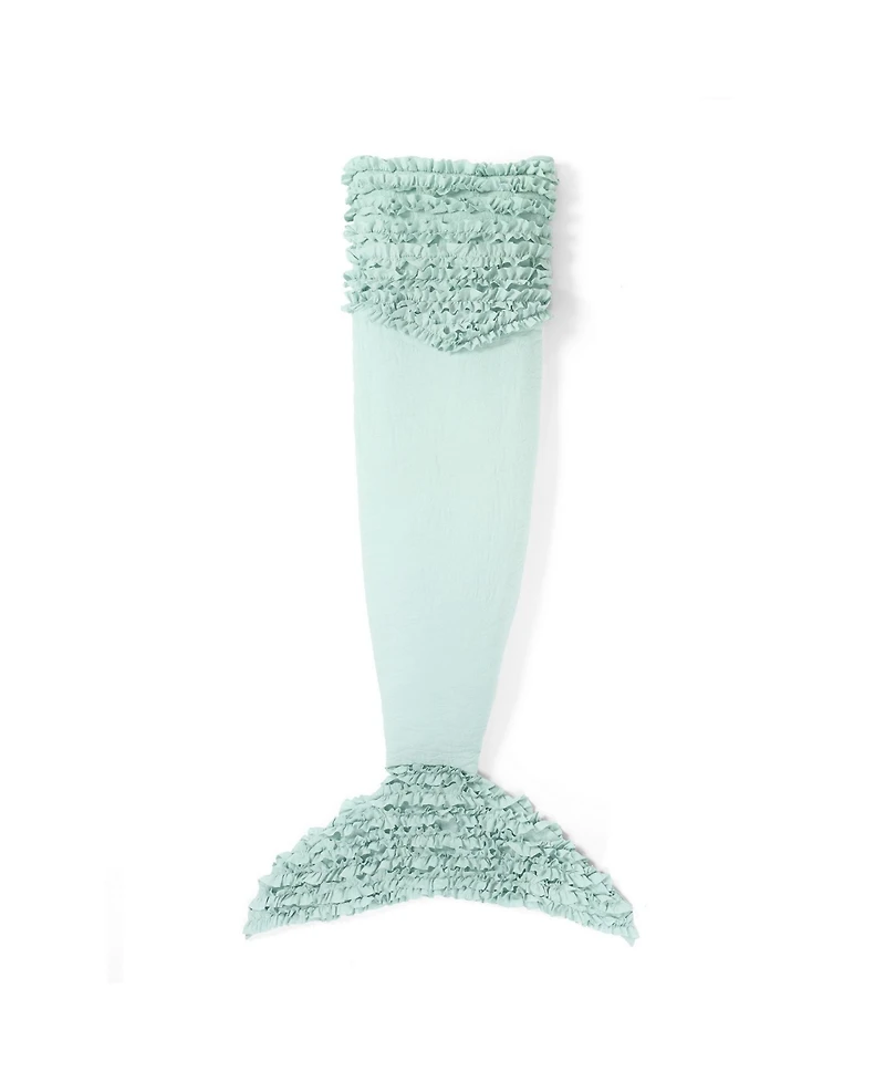 Lush Decor Kids Mermaid Ruffle Mermaid Tail Sherpa Throw