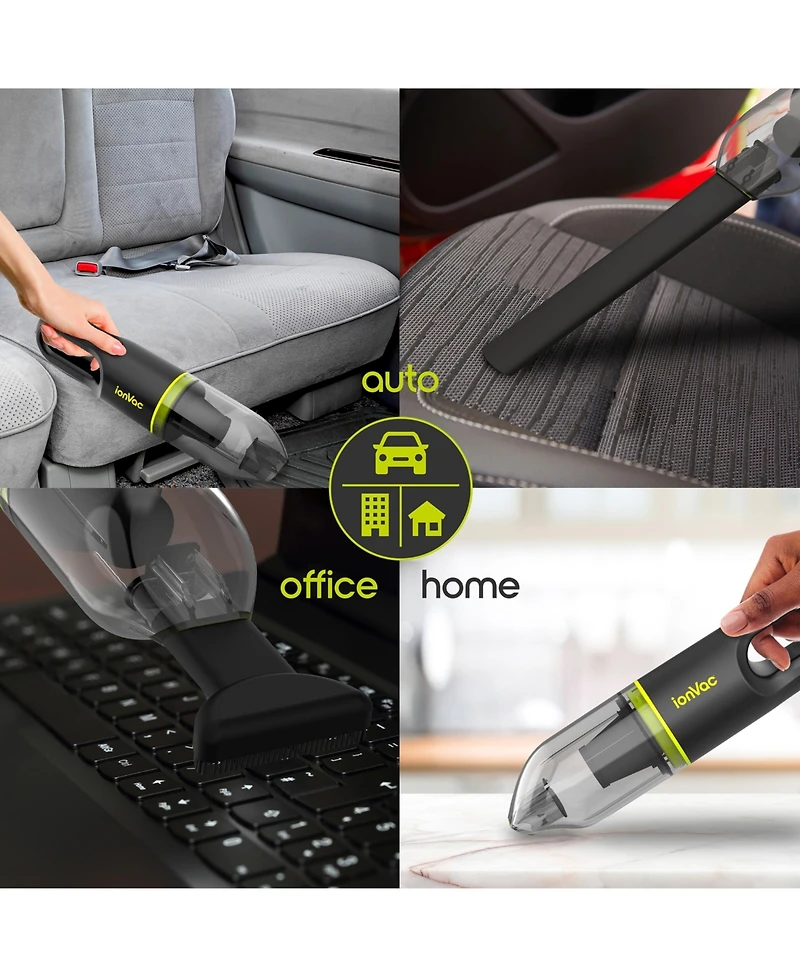 Tzumi ionvac HandVac, Cordless Handheld Vacuum with Usb-Charging and Multiple Attachments