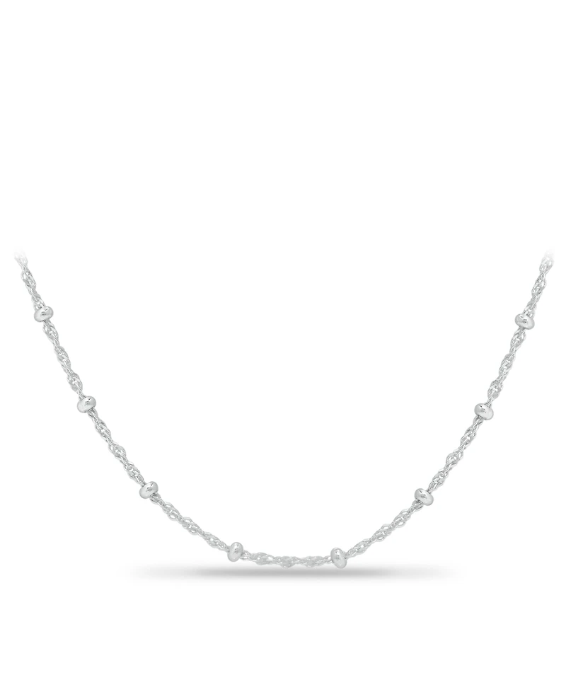 Giani Bernini Sterling Silver Necklace, 18" Small Bead Singapore Chain