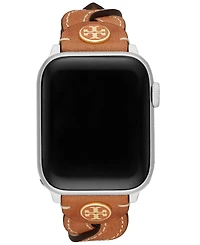 Tory Burch Women's Luggage Braided Leather Band for Apple Watch 38mm/40mm